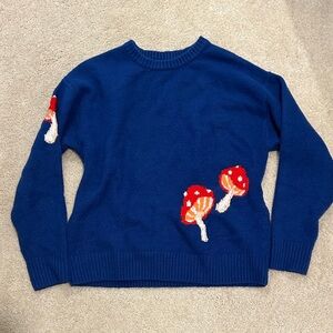 LAST CALL GIVING AWAY TMR! f21 blue mushroom sweater